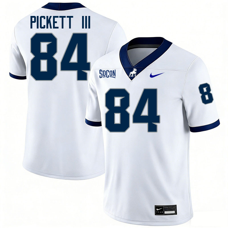 Samford Bulldogs #84 Sam Pickett III College Football Jerseys,Uniforms-White